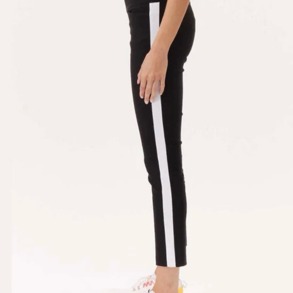 Swing Control Black Pants with White Stripe